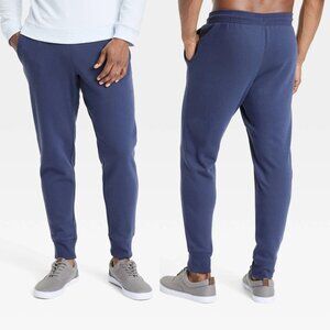 XL - Mens Cotton Fleece Joggers - All In Motion - Navy Blue